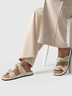 New Saint and Sofia Kingston Knot Sandal - Cream