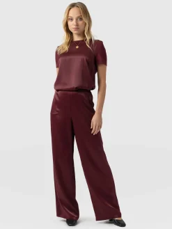 Best Saint and Sofia Langley Wide Leg Pant - Maroon
