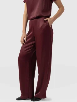 Best Saint and Sofia Langley Wide Leg Pant - Maroon