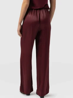 Best Saint and Sofia Langley Wide Leg Pant - Maroon