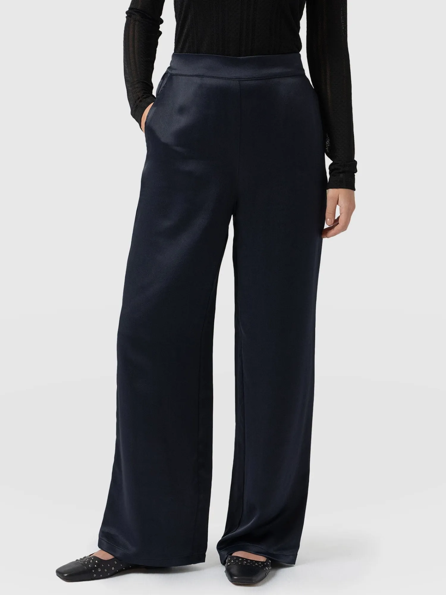 Clearance Saint and Sofia Langley Wide Leg Pant - Navy