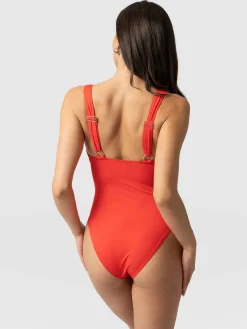 Fashion Saint and Sofia Levana Swimsuit - Red
