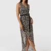 Discount Saint and Sofia Lexi High Low Dress - Black Confetti Petal