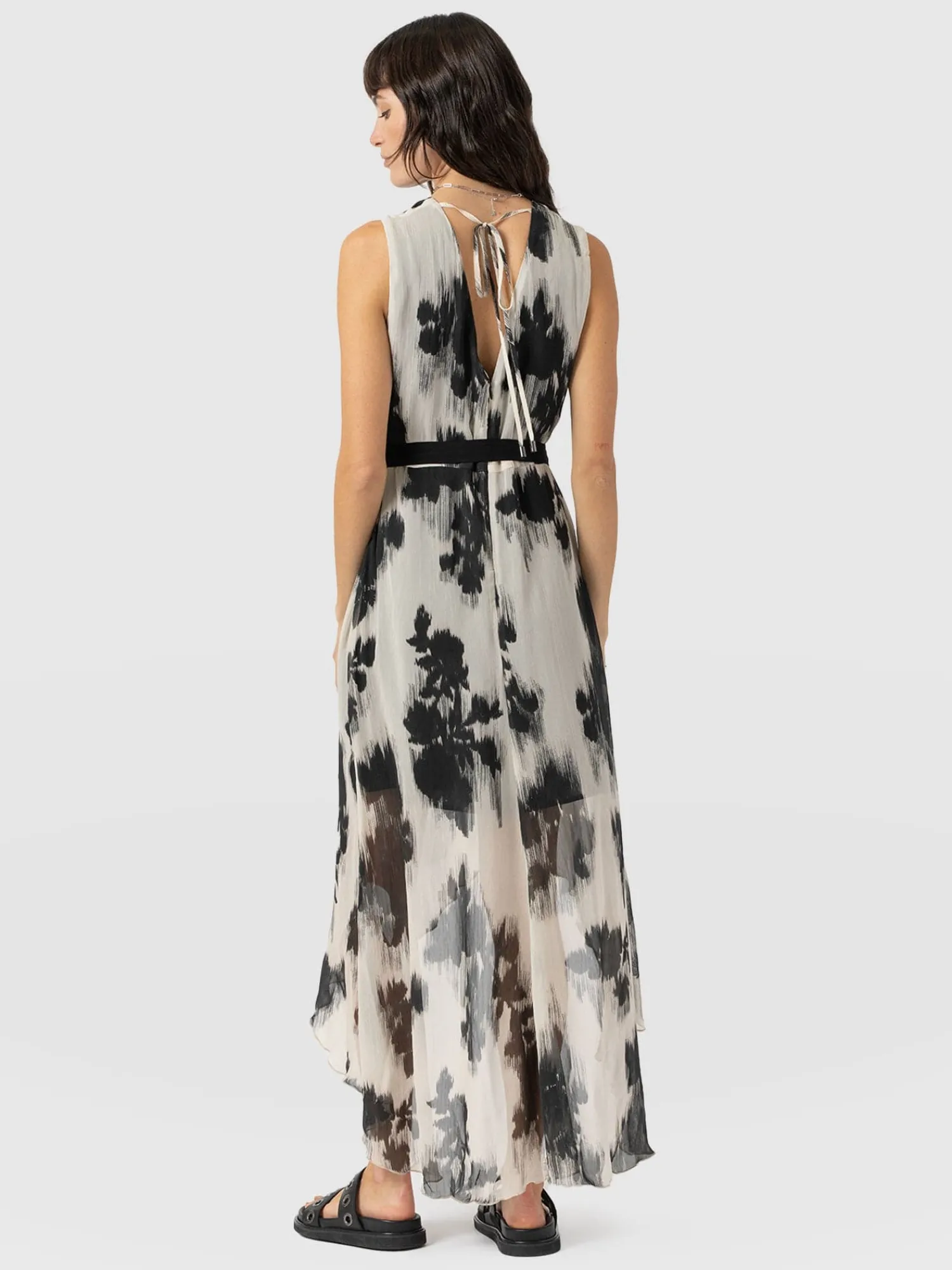 Clearance Saint and Sofia Lexi High Low Dress - White Fade Floral