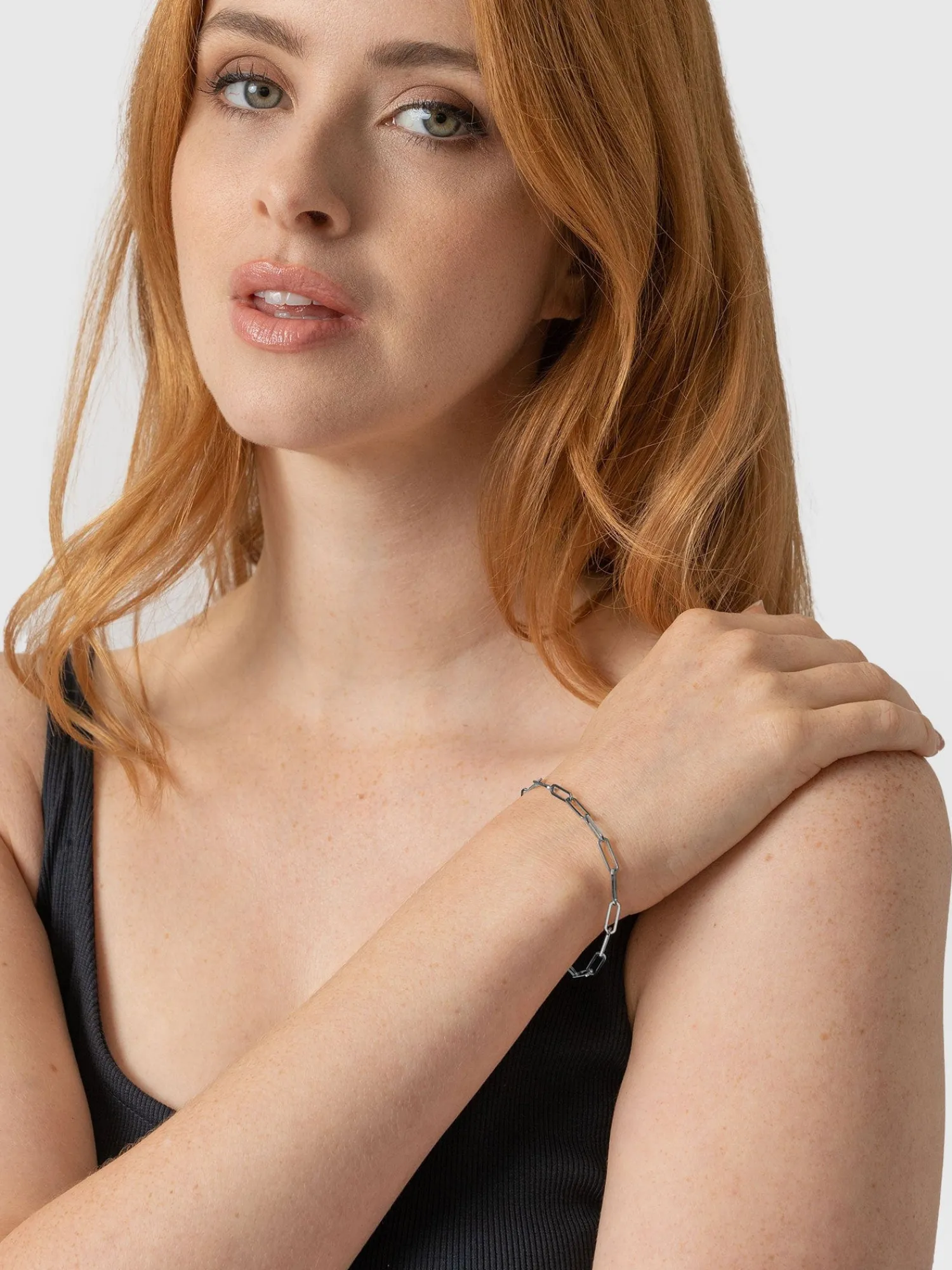 Outlet Saint and Sofia Link Chain Bracelet - Silver