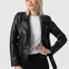 New Saint and Sofia Luther Leather Jacket - Black
