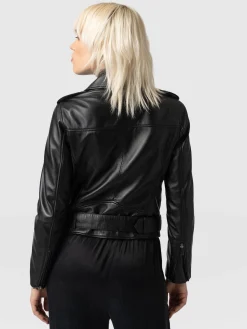 New Saint and Sofia Luther Leather Jacket - Black