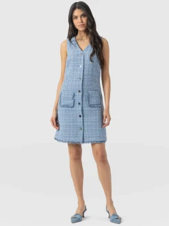 Hot Saint and Sofia Luther Mini Dress - Pale Blue