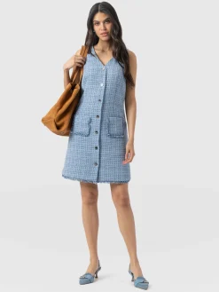 Hot Saint and Sofia Luther Mini Dress - Pale Blue