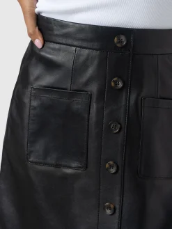 Clearance Saint and Sofia Luther Suede Mini Skirt - Black