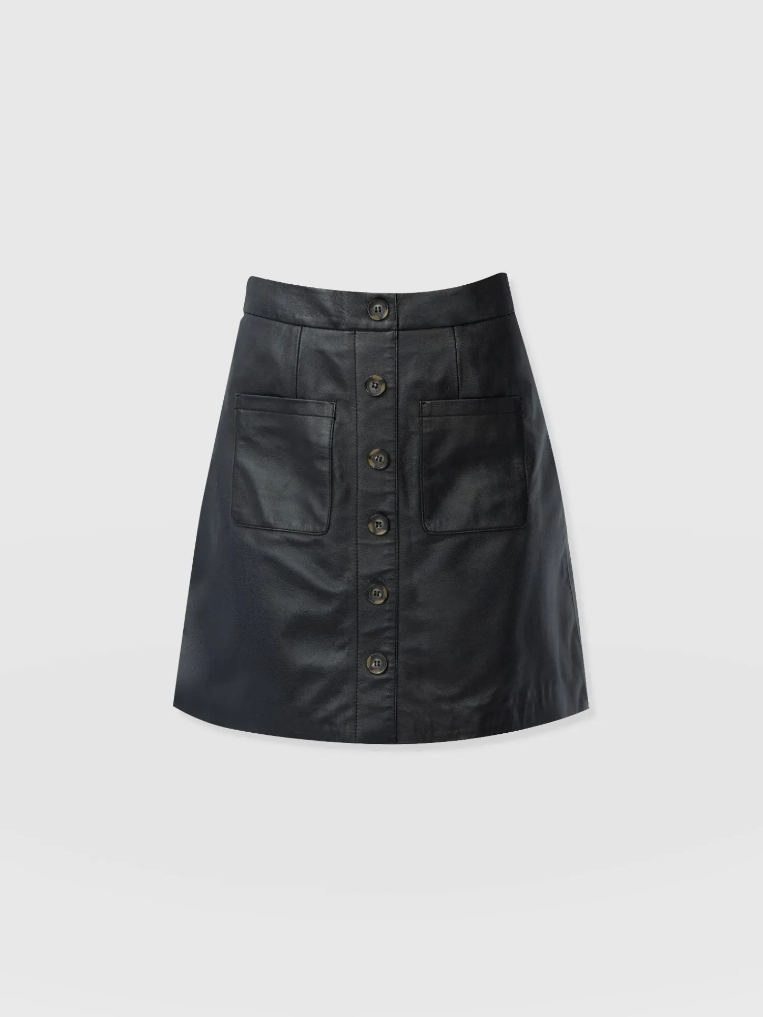 Clearance Saint and Sofia Luther Suede Mini Skirt - Black