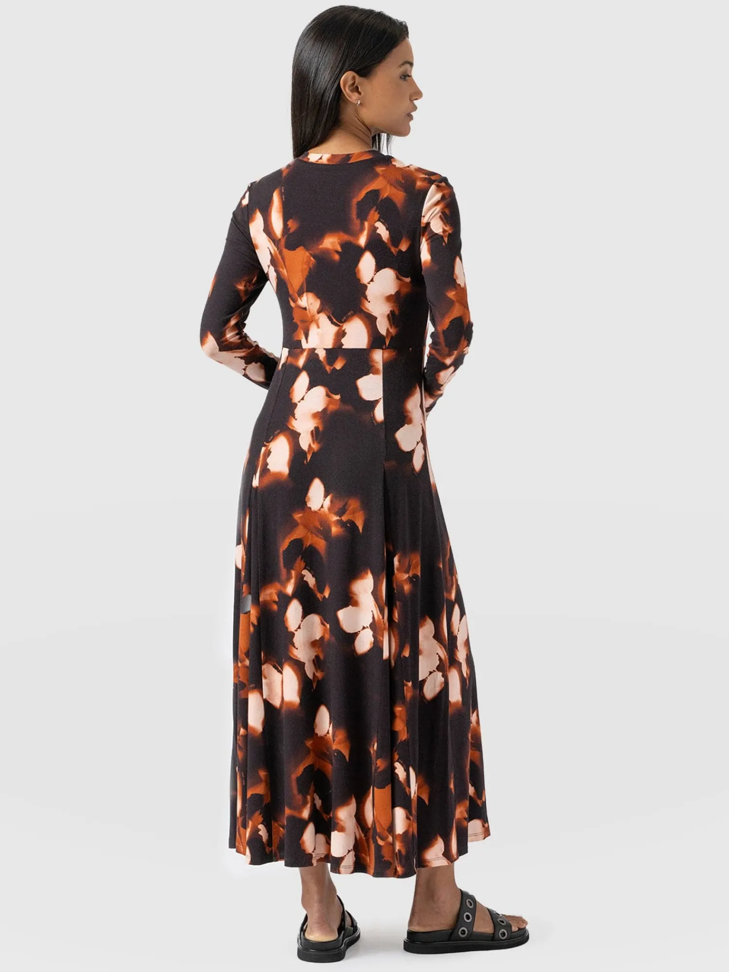 Fashion Saint and Sofia Macie Zip Up Dress - Orange Aurora