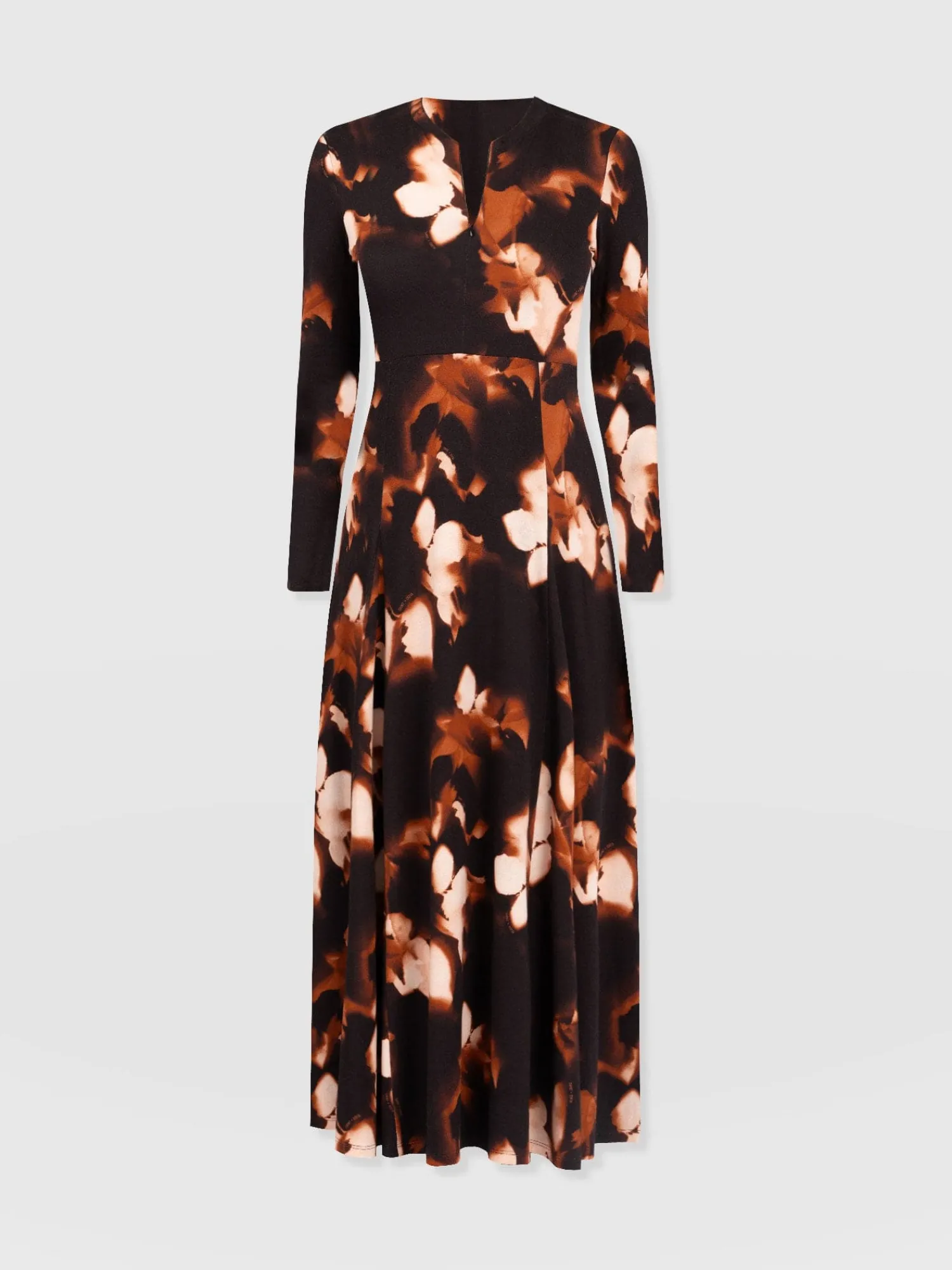 Fashion Saint and Sofia Macie Zip Up Dress - Orange Aurora