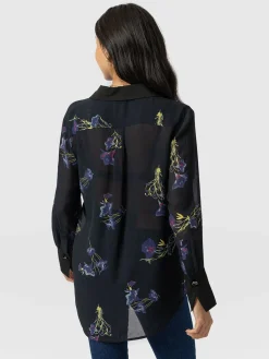 Discount Saint and Sofia Madison Shirt - Blue Lily Gardens