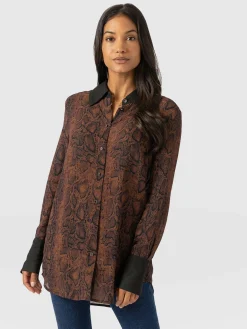 Best Saint and Sofia Madison Shirt - Brown Snake