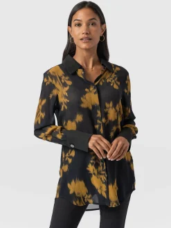 Sale Saint and Sofia Madison Shirt - Yellow Fade Floral