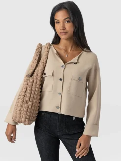 New Saint and Sofia Maeva Knit Jacket - Cream