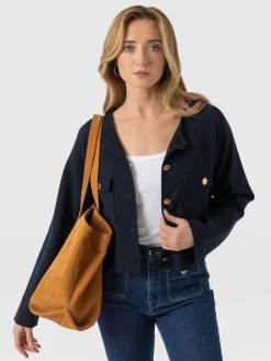 Hot Saint and Sofia Maeva Knit Jacket - Navy
