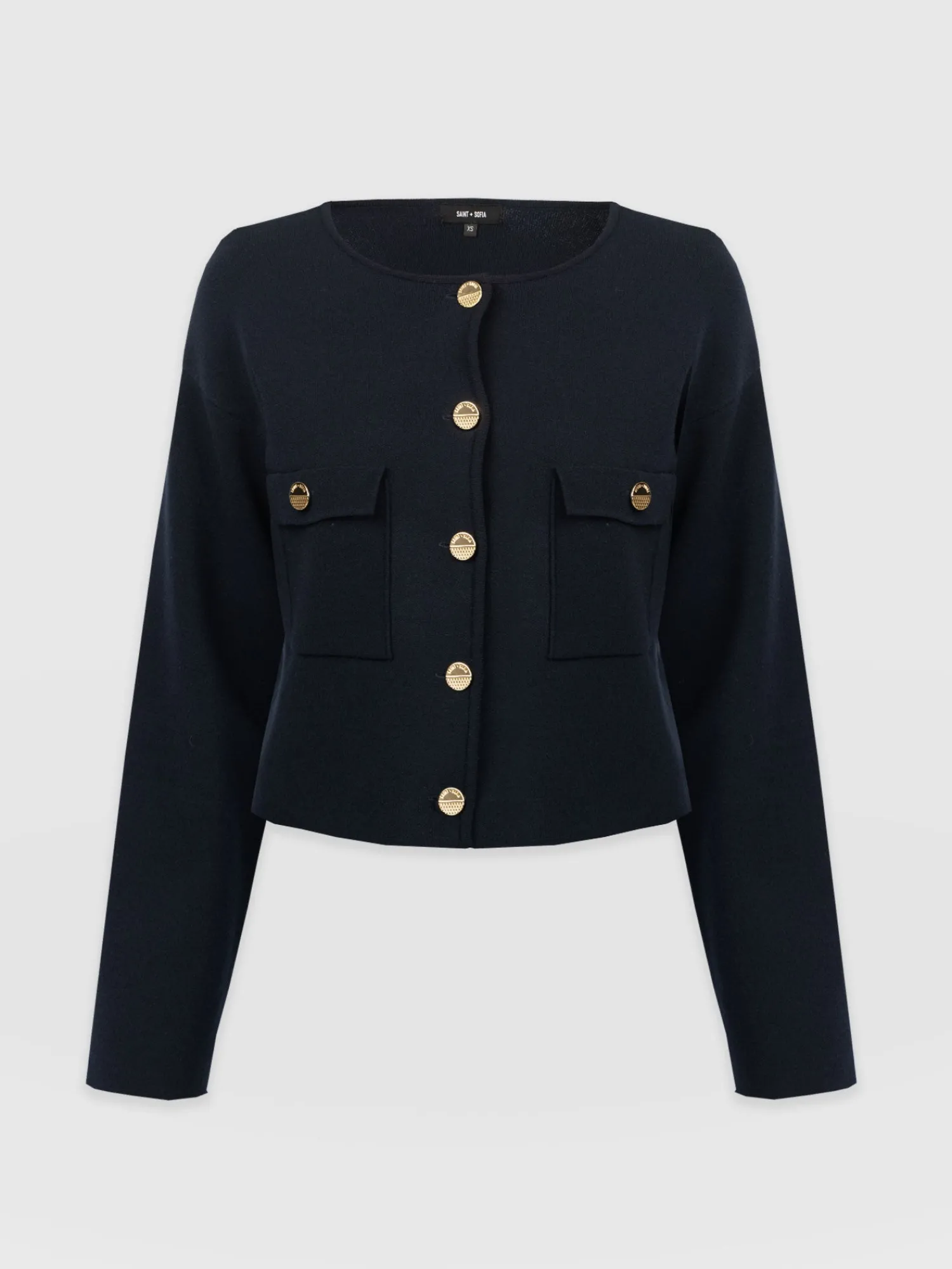 Hot Saint and Sofia Maeva Knit Jacket - Navy