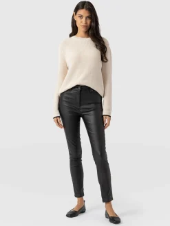 Discount Saint and Sofia Maeva Skinny Pant - Black Coated