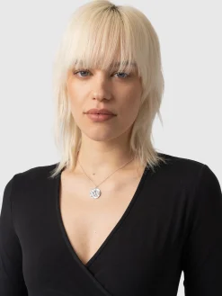 Sale Saint and Sofia Maggie Wrap Midi Dress - Black