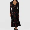 Best Saint and Sofia Maggie Wrap Midi Dress - Dark Roses