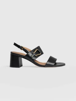 New Saint and Sofia Maida Block Heeled Mules - Black