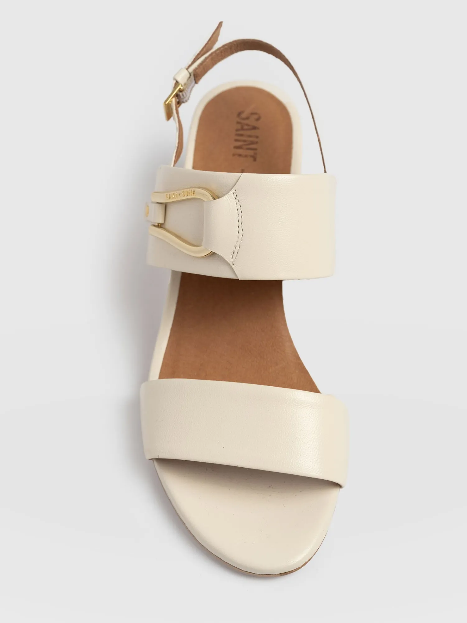 Sale Saint and Sofia Maida Block Heeled Mules - Cream