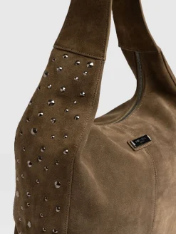 Fashion Saint and Sofia Margot Hobo Shoulder Bag - Khaki