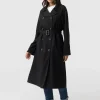 Hot Saint and Sofia Marion Double Breasted Trench - Black