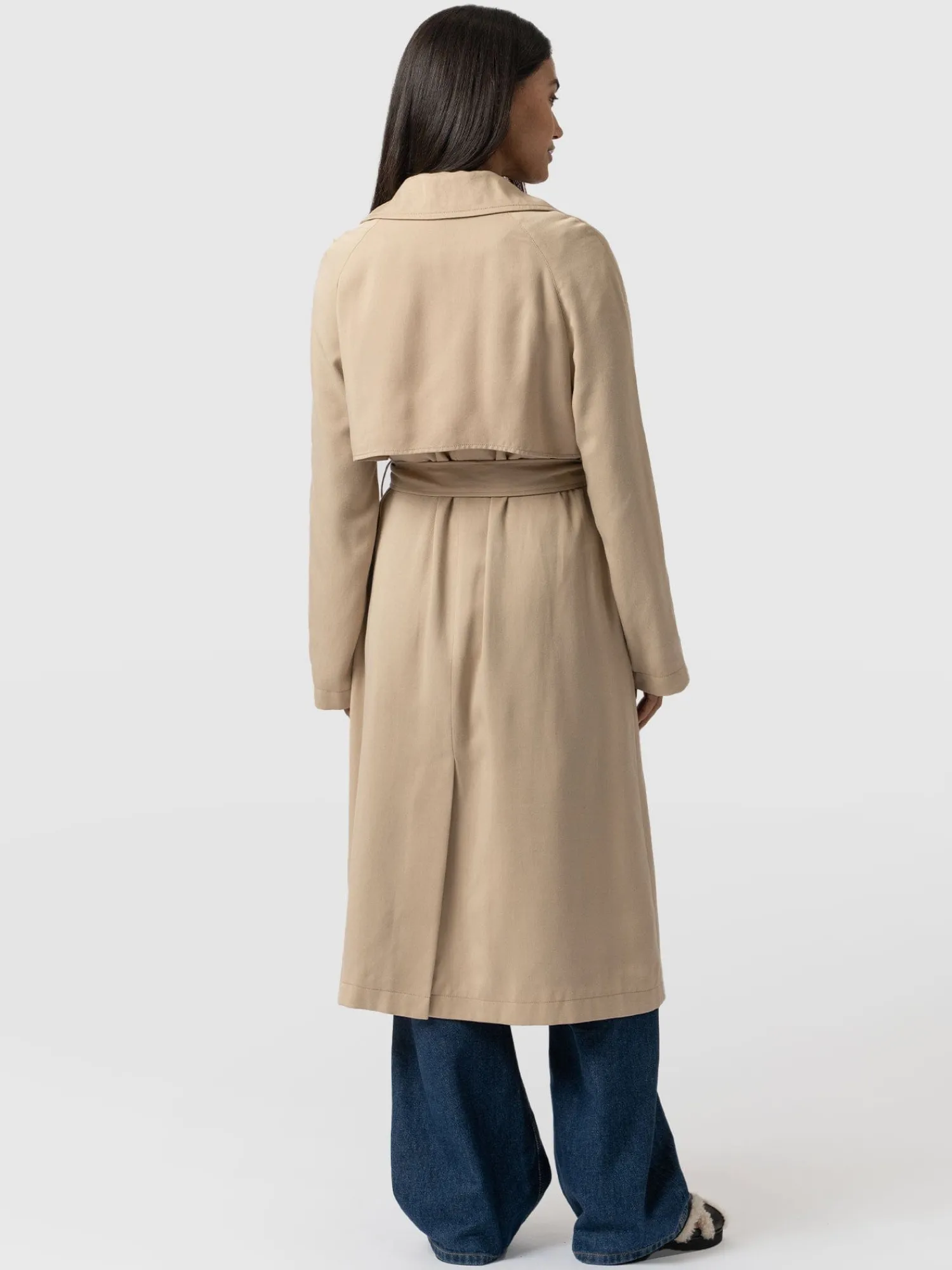 Hot Saint and Sofia Marion Double Breasted Trench - Beige
