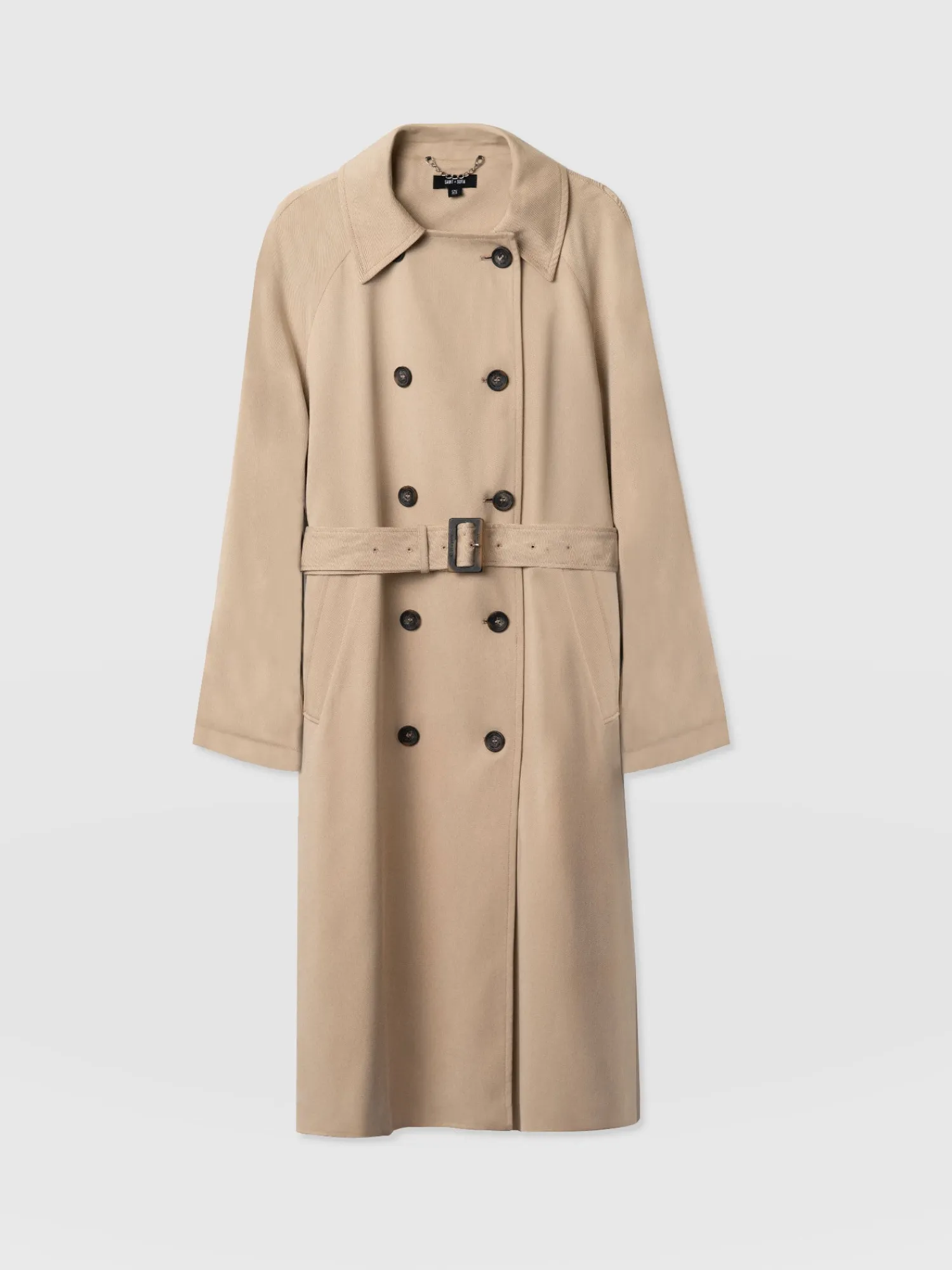 Hot Saint and Sofia Marion Double Breasted Trench - Beige