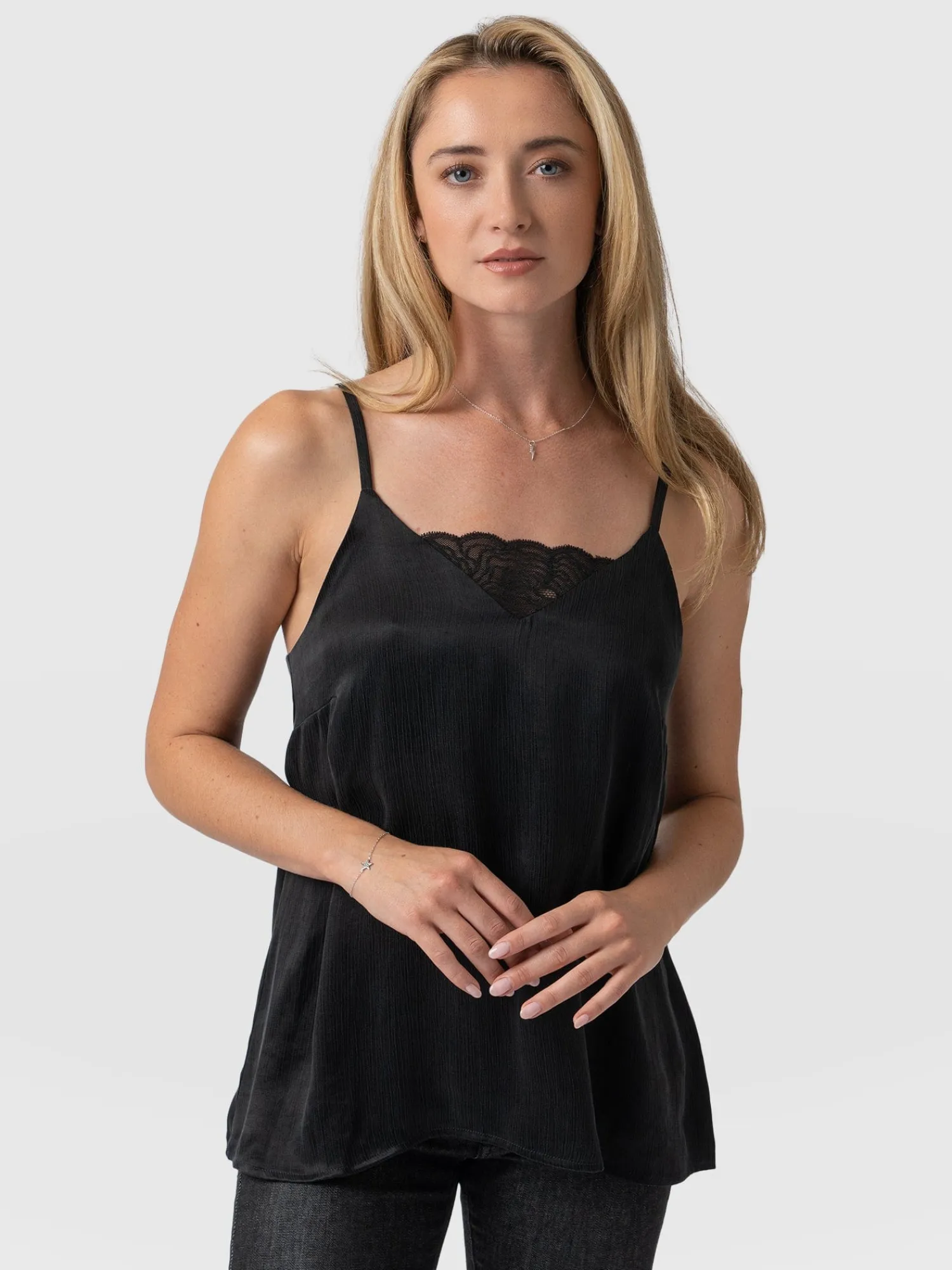 Fashion Saint and Sofia Mia Lace Cami - Black