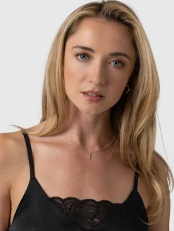 Fashion Saint and Sofia Mia Lace Cami - Black