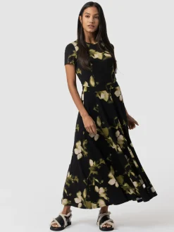 New Saint and Sofia Nora A-Line Skirt - Green Aurora