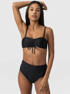 Discount Saint and Sofia Nova High Waisted Bikini Bottom - Black