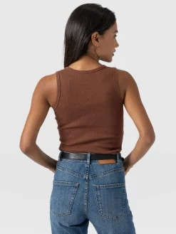 Discount Saint and Sofia Nova Racer Vest - Russet Brown