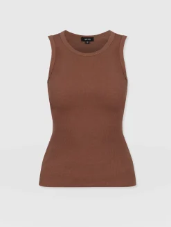 Discount Saint and Sofia Nova Racer Vest - Russet Brown