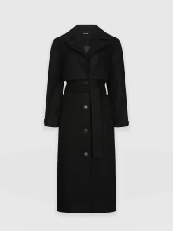 Discount Saint and Sofia Odette Coat - Black