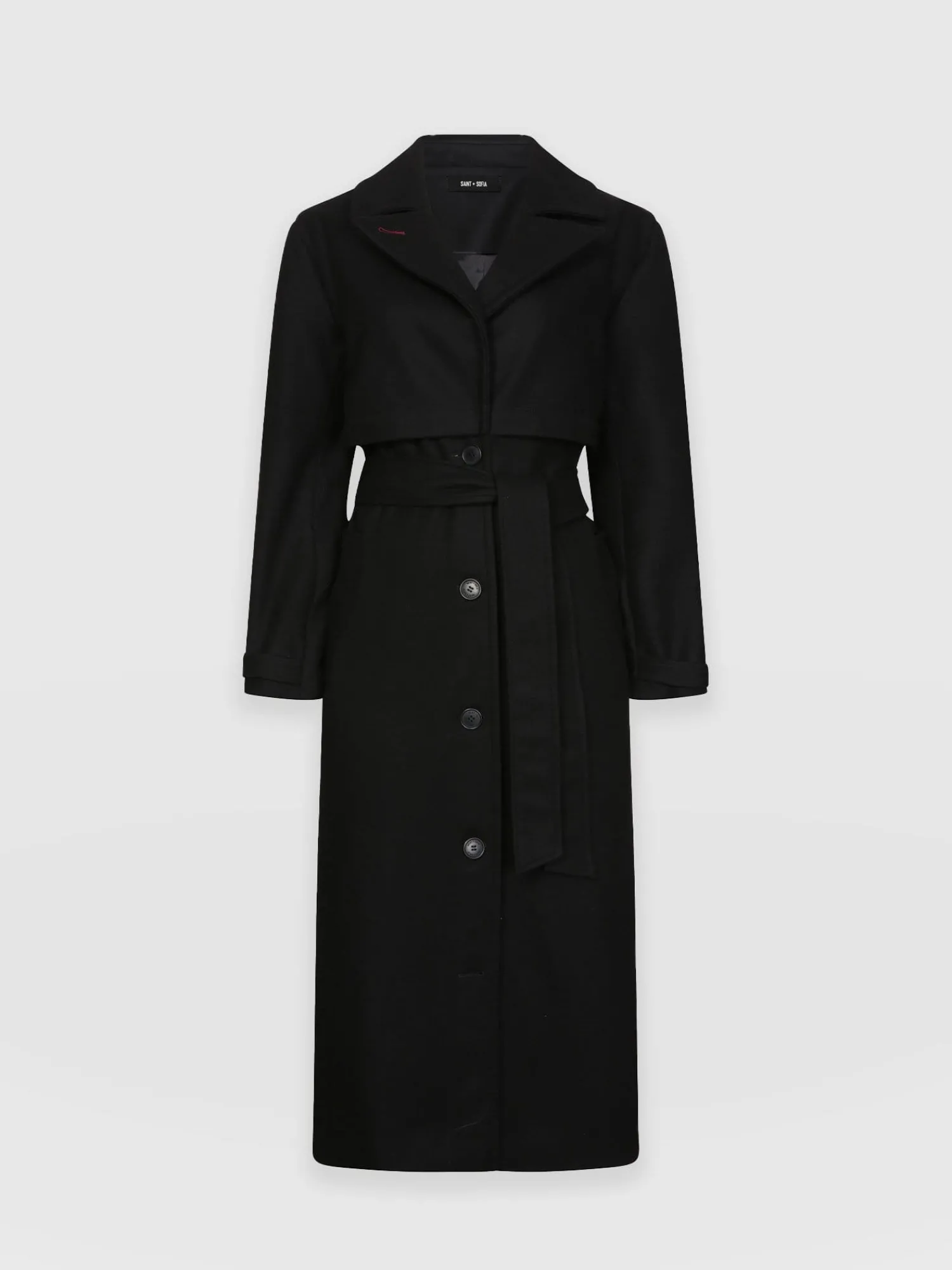 Discount Saint and Sofia Odette Coat - Black