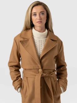 New Saint and Sofia Odette Coat - Camel