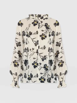 Hot Saint and Sofia Olivia Blouse - White Spring Floral
