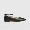New Saint and Sofia Ophelia Leather Ballerinas - Black