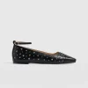 Fashion Saint and Sofia Ophelia Leather Ballerinas - Black Studded