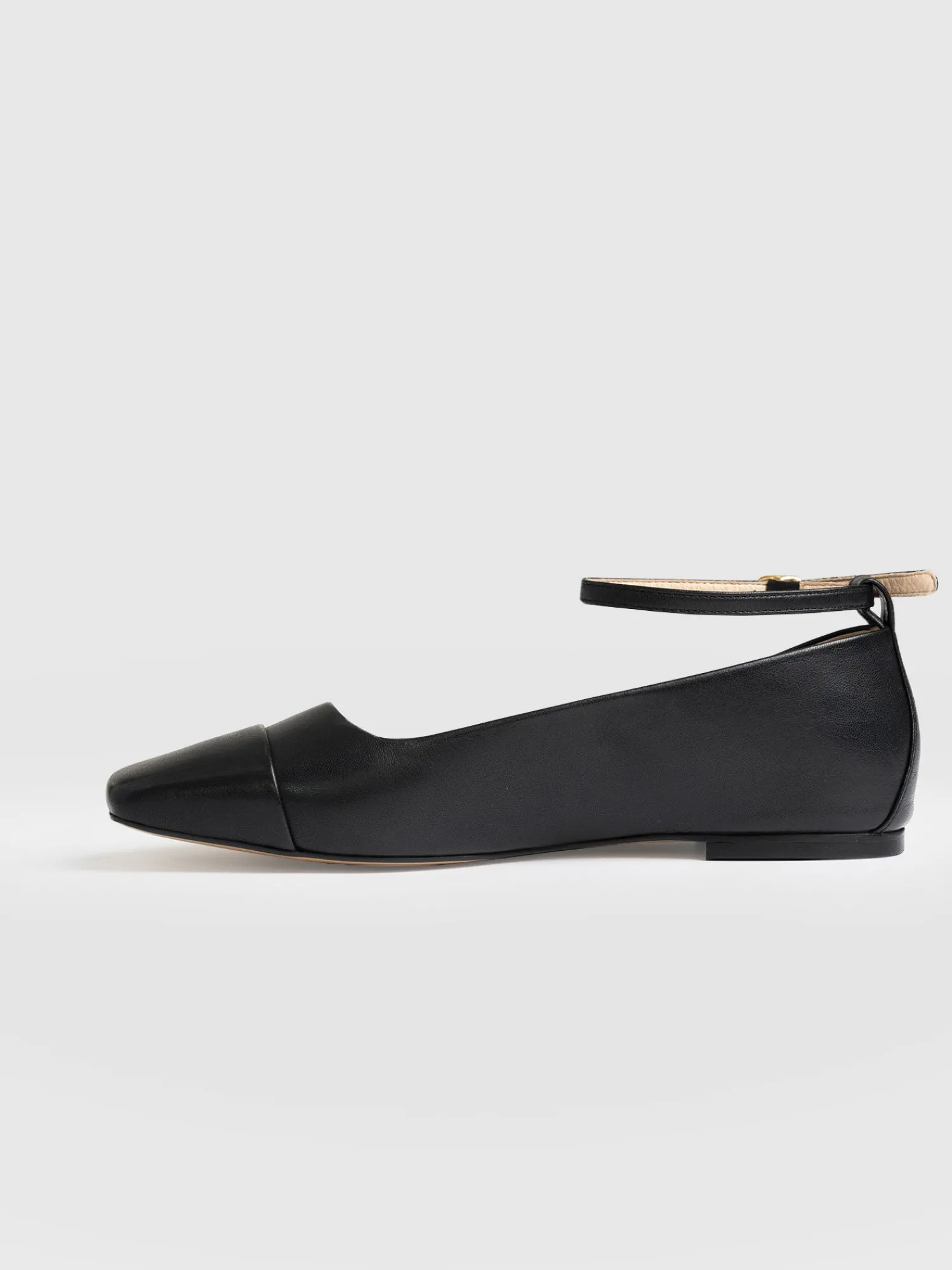 New Saint and Sofia Ophelia Leather Ballerinas - Black