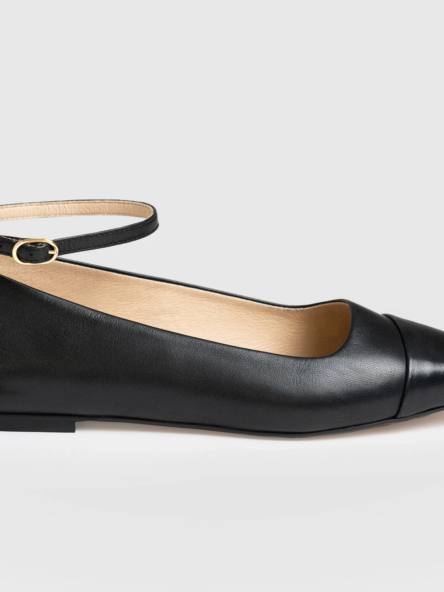 New Saint and Sofia Ophelia Leather Ballerinas - Black