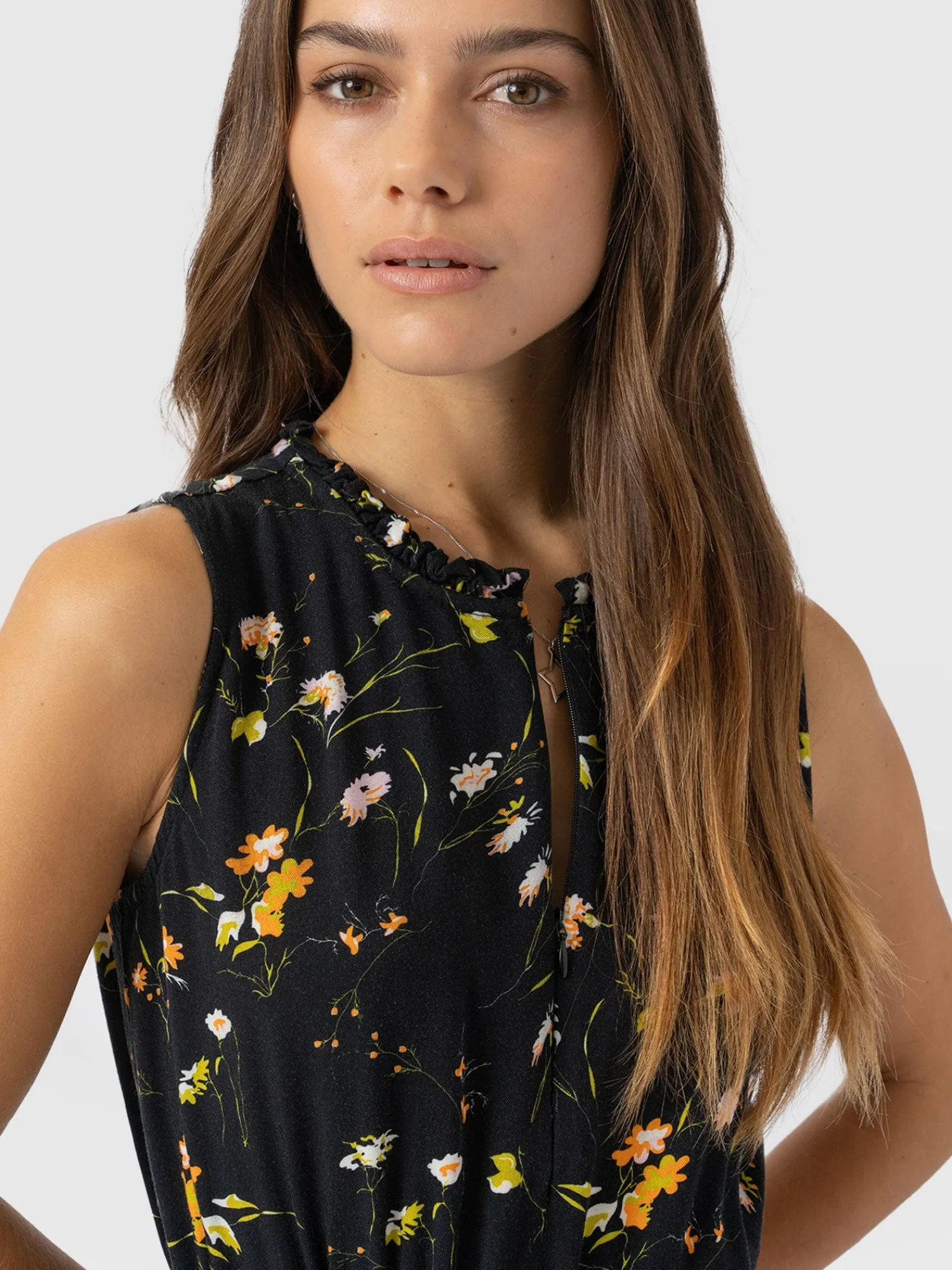 New Saint and Sofia Orla Dress - Black Floral