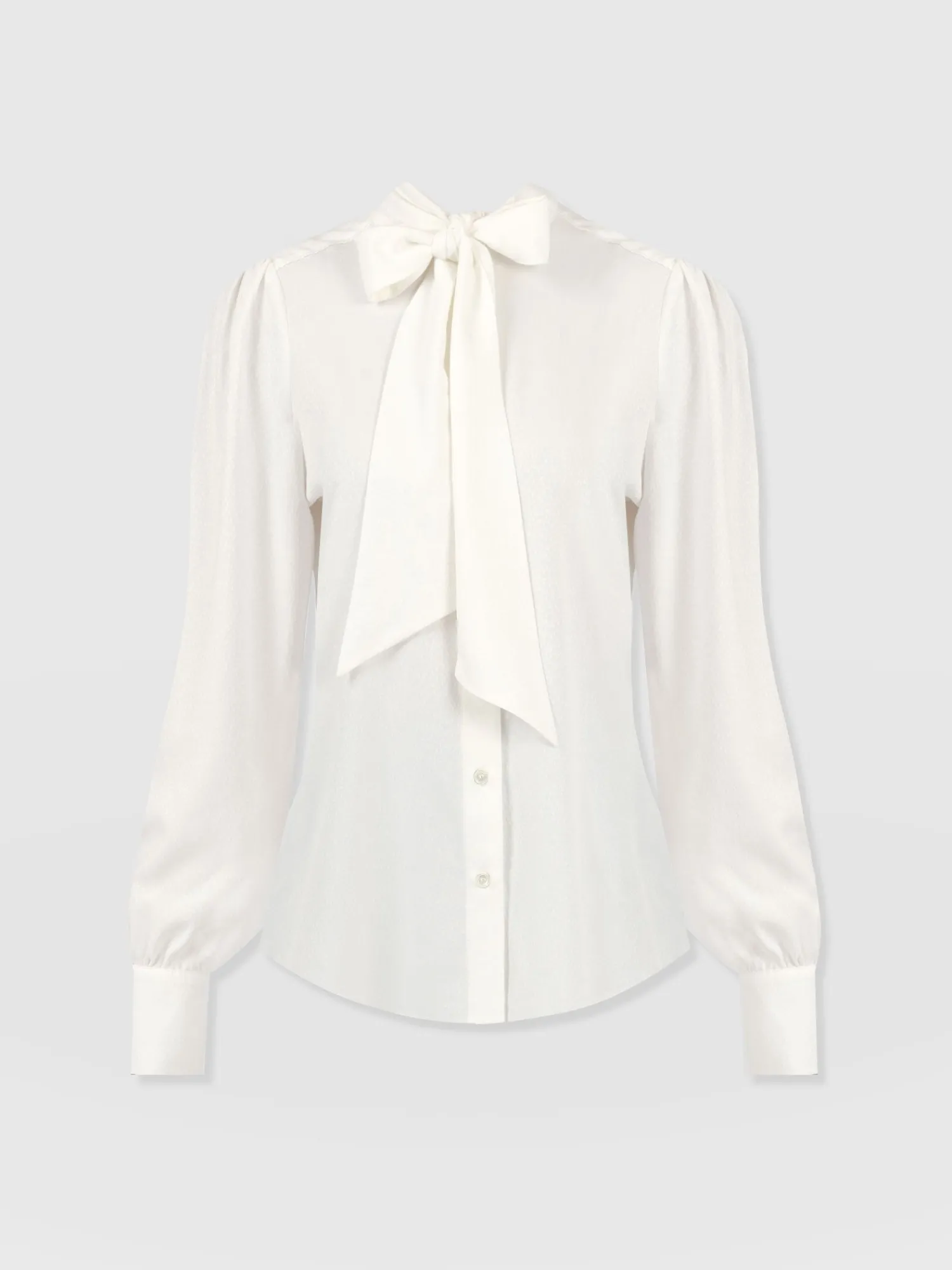 Sale Saint and Sofia Paxton Pussybow Blouse - Cream