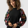 Clearance Saint and Sofia Penny Puff Sleeve Long Sleeve - Pop Floral