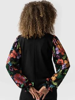 Clearance Saint and Sofia Penny Puff Sleeve Long Sleeve - Pop Floral